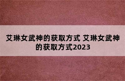 艾琳女武神的获取方式 艾琳女武神的获取方式2023